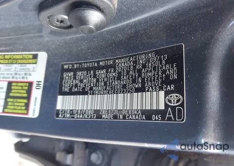 2014 Toyota Corolla S Plus из США, поврежденный, VIN 2T1BURHE6EC023250